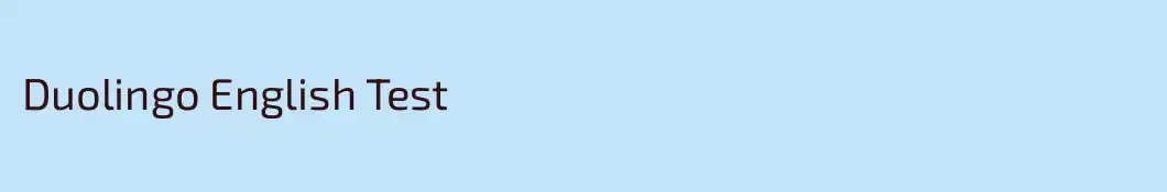 Duolingo English Test